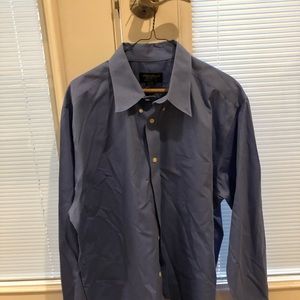 Button down dress shirt from Eddie Bauer.